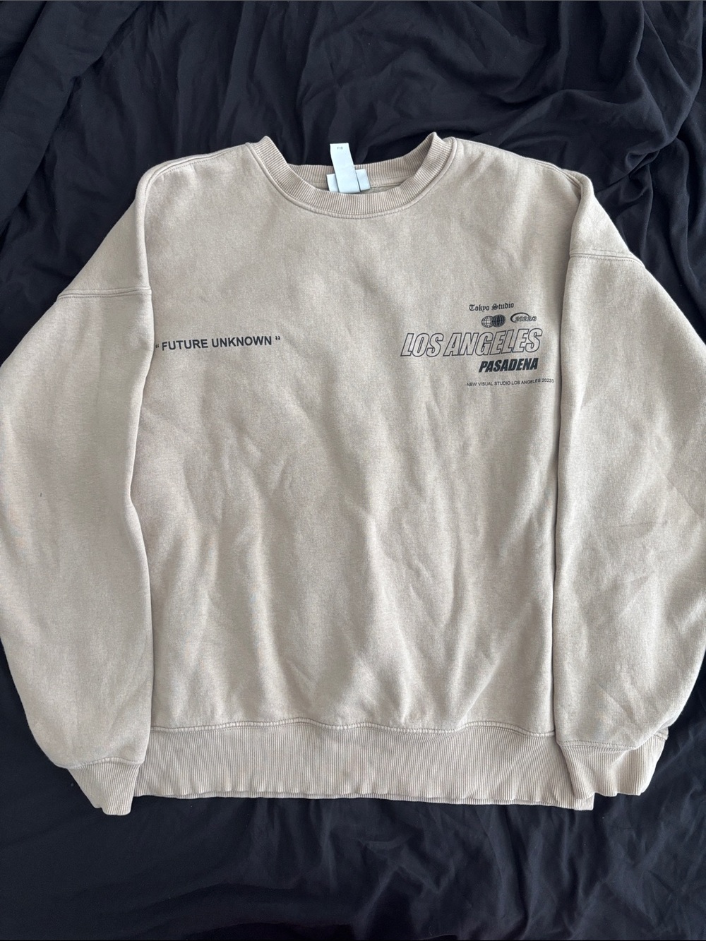 H&M Beige Los Angeles Pasadena Crewneck Sweatshirt